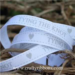 Wedding Owl Ribbon - Knot White